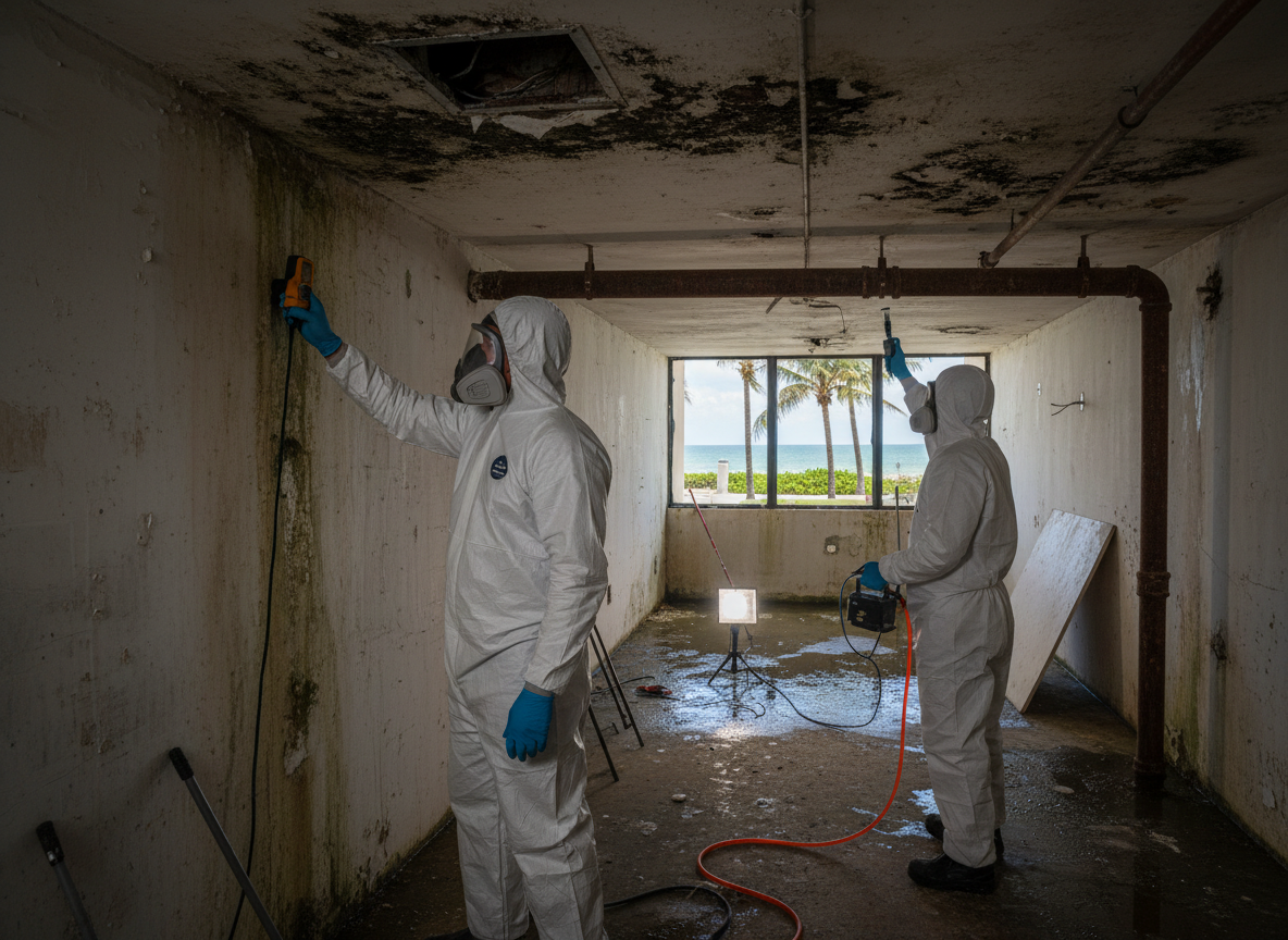 Commercial mold inspection in Surfside