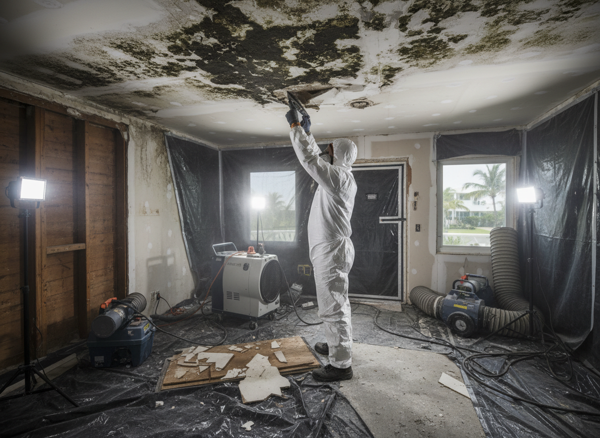 water damage mold remediation in Surfside